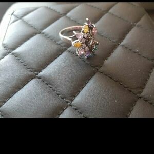 Vintage multi Stone Silver Ring